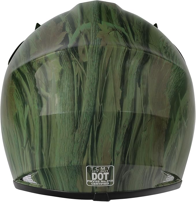 TCT-MOTORPARTS DOT Youth Kids Motocross ATV Helmets Offroad Street Dirt Bike Go-Kart BMX MX Full Face Helmet Forest Samll Size