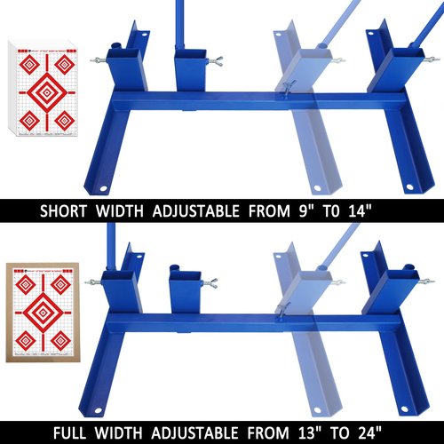 Atflbox Shooting Target Stand with 10pcs 17x25 Inch Sight in Paper Targets, Durable Paper Target Holder with Stable Adjustable Base for Cardboard Silhouette, H Shape, IPSC, IDPA Practice (1 Pack)