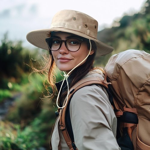 NPQQUAN Sun Hats for Men Women Wide Brim Bucket Hat UPF 50+ Protection Breathable Boonie Hat Fishing Hiking Pure Black