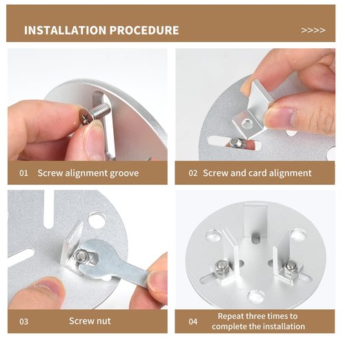 QIANXIHAORQ Tent Pole Accessories Base, Used for Outdoor Awnings, Camping Tarps, and Beach Tents. Aluminum, Adjustable (Suitable for Tent Poles with Diameter 22.5mm-45mm) 2 Pcs