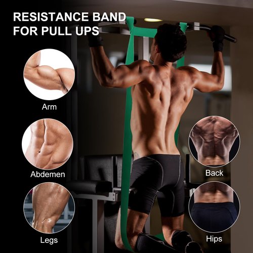 Pull Up Assist Resistance Band Set for Working Out Men Women Long Eexercise Bands Resistance Bands for Stretching, Fitness, Training, Physical Therapy(6PCS)