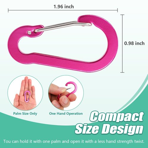 Craebuer Spring Snap Hook Carabiner D Ring Carabiner Clip Camping Accessories Fishing Hiking Traveling and Keychain