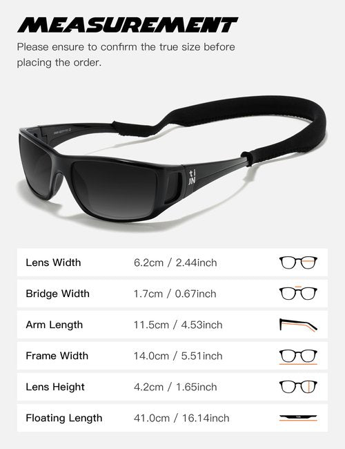 TIJN Polarized Sunglasses with UV400 Protection,Lightweight TR90 Wraparound Sports Glasses for Outdoor Activities Men Women