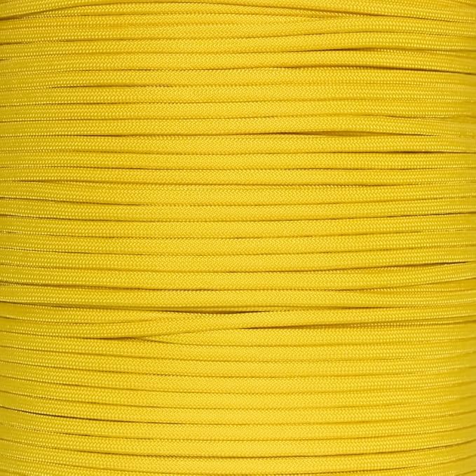 Paracord Planet Yellow 550 Paracord – 7 Strand Type III Paracord for Camping, Crafting, Utility and More! – F.S. Yellow (10 ft)