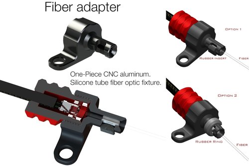 Elvish Tac Adapter for 3/8-32 Thread to 8-32 1/4-28 3/8-24 7/16-20 E-Tac Bow Sight Light (3/8-32 to Fiber), Black