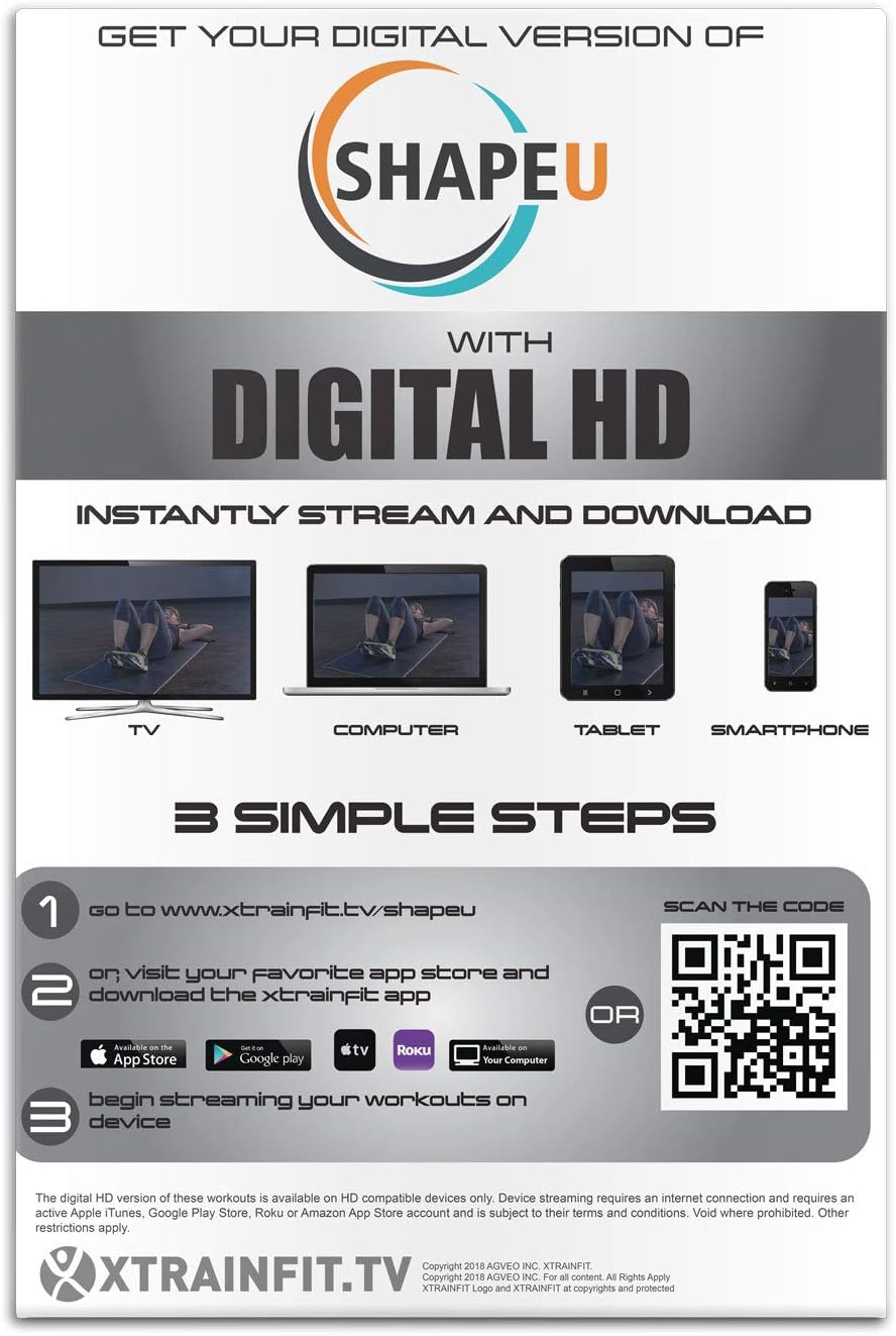 Resistance Loop Band Set - Includes 5 Exercise Loop Bands with Carrying Bag, Exercise Instruction Guide Plus Bonus Digital Workouts and Workout EBook