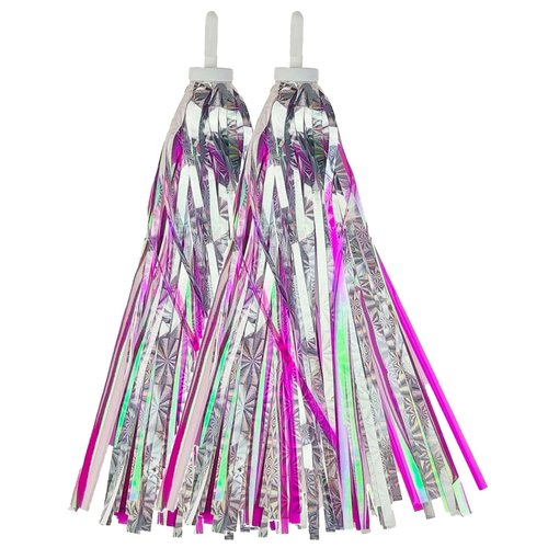 Zelerdo 1 Pair Bicycle Bike Handlebar Scooter Streamers,1 Pack Bike Bell and 1 Pair Bicycle Bike Grips (Pink Bell)