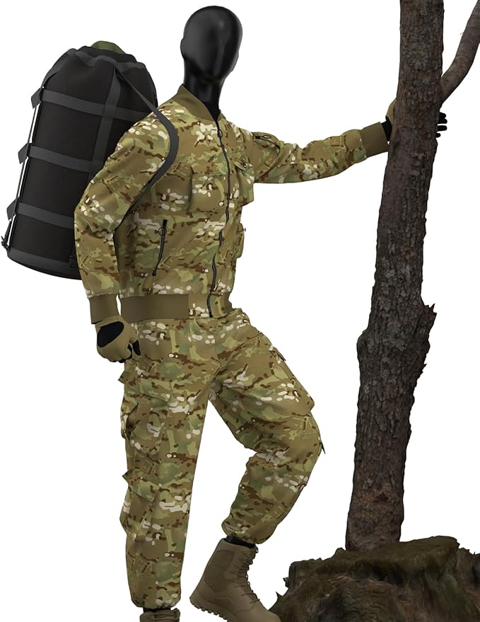 MT Army Military Modular Sleeping Bags System, Multi Layered with Bivy Cover for All Season, Woodland/Multicam