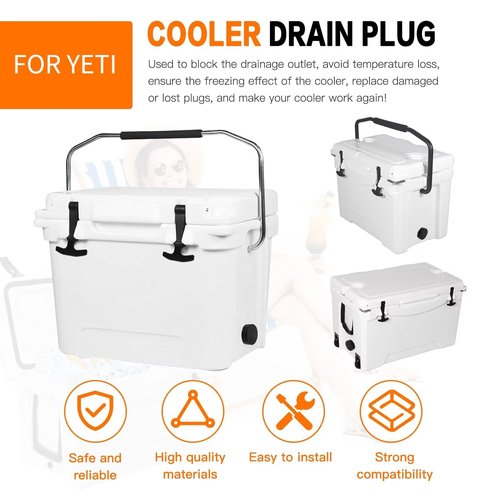Upgraded Cooler Drain Plug Replacement Fit for YETI ORCA RTIC 20 45 65 Model Coolers Leak-Proof Accessories NEW