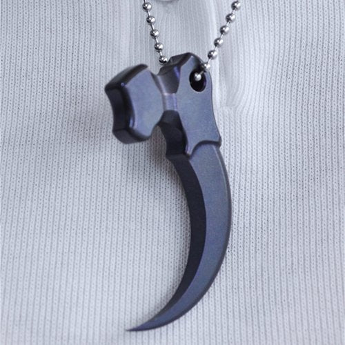 Titanium EDC Tool The Shape of Eagle Claw Multitool Camping Hiking Tactical Gear (Purple, S)