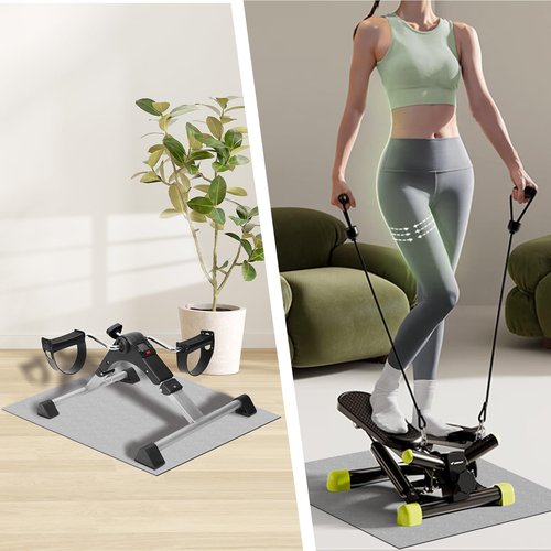 Non-Slip Workout Mat for Under Desk Ellipticals (19.7*23.6“) Ellipse Machine Exercise Non-slip Mat, Apply to Foot and Leg Pedal Exerciser for Seniors Fitness, Enhanced Stability and Floor Protection