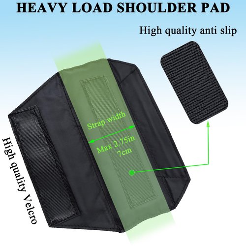 SOGOYFLA Ultra Thick Shoulder Strap Pad 2 Pack, Heavy Load Backpack Strap Pads, High Elasticity Tactical Bag Shoulder Pads (Black)