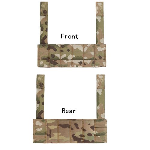 Tactical Phone EUD Bridge MOLLE Panel Front Expansion Carrier Phone Pouch Mount for D3CRM MK4 Tactical Vest (Camo)