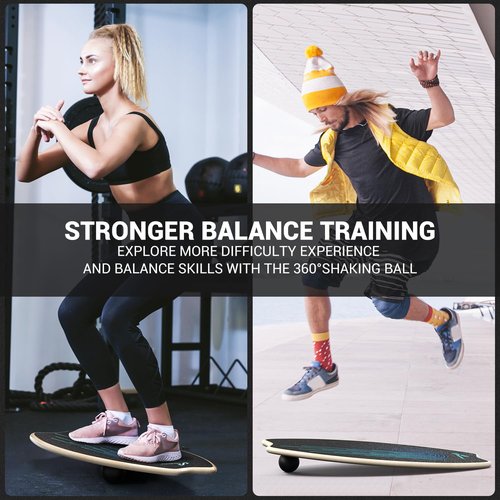 Sportneer Balance Board Blue Buddle with Slant Board for Balance Training Stretching Physical Therapy Standing Desk