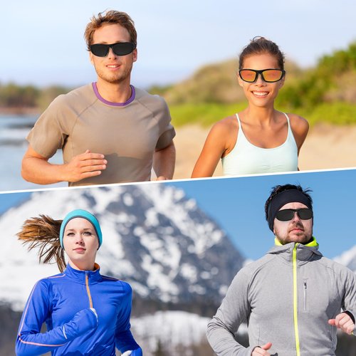 Cindeer 8 Pairs Polarized Sunglasses for Men and Women Sun Glasses with UV Protection Sport Sunglasses for Outdoor Activities (Red, Gray)