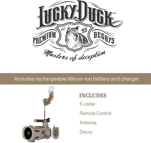 Lucky Duck The Rebel – Electronic Predator Call and Decoy Combo, Coyote and Predator Caller