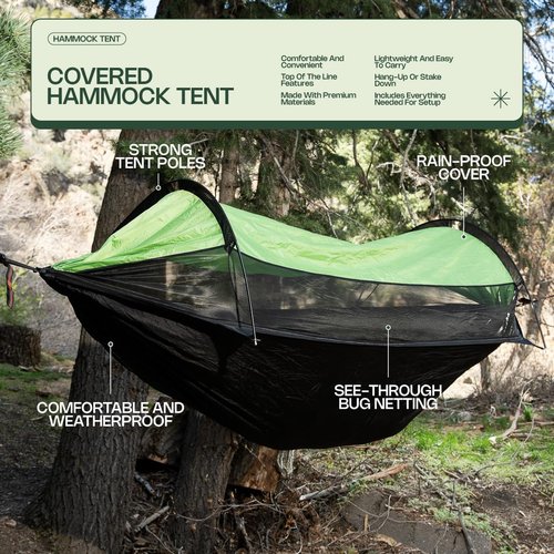 Camping Hammock Tent - Hammock for Camping - Portable Travel Hammock - Versatile Camping - Accessories for Camping - Hammock Tent by Altena