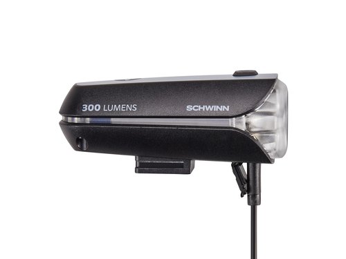 Schwinn 300 Lumen USB Rechargeable Bike Light Set, LED, Headlight and Taillight with Steady, Flash and Burst Modes, Wide-Angle Visibility, Tool-Free Install, USB-C Charging, for City and Road Riding