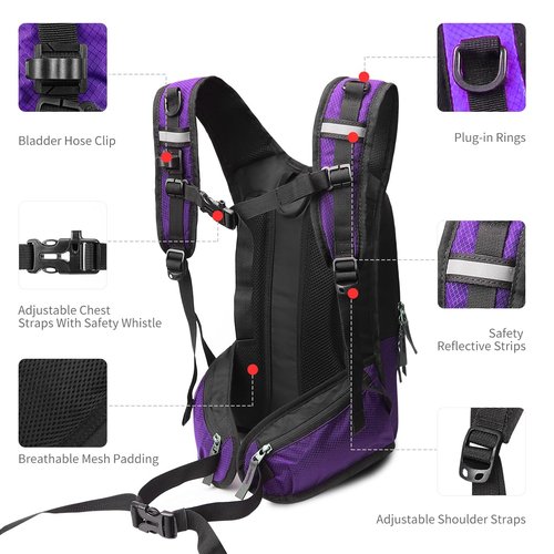 Hydration Pack, Insulated Hydration Backpack with 2L Hydration Bladder, Hiking Backpack for Men Women Kids, Water Backpack for Hiking, Running, Cycling, Camping