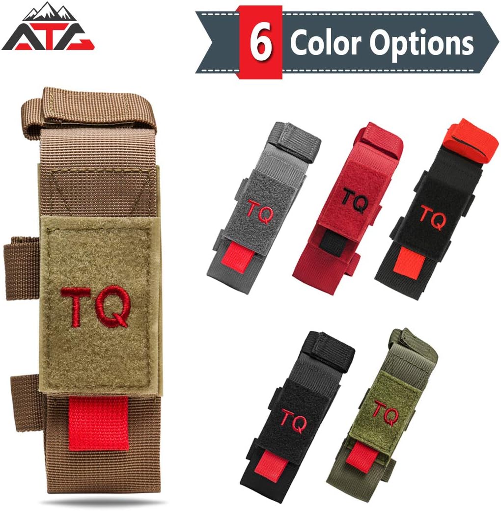 Tactical TQ Tourniquet & Trauma Medical Shear Pouch Holder MOLLE PALS Duty Belt Loop EMT EMS