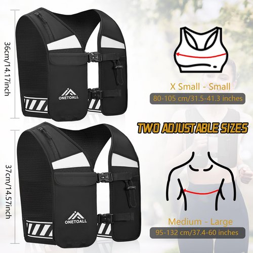 Running Hydration Vest, Breathable Running Vest for Men Women, Lightweight Reflective Hydration Vest for Trail Hiking Cycling