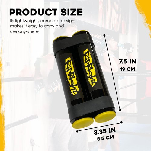 RipRight RipStick, Workout Equipment for Joint Rehab, Shoulder and Resistance Training, Muscle Building and Core Workout Equipment with 6 Adjustable Resistance Bands (Black/Yellow)