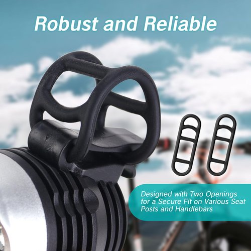BRBASAP 20 Pieces Silicone Straps for Bike Lights Durable Rubber Band Mounts for Bicycle Headlight Handlebar Bracket Wheel Rack Replacement Cycle Holder Ideal for Flashlight and Light Sets