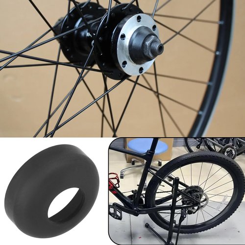 Create idea 2pcs 3/8" Bicycle Steel Rear Hub Cups Front and Rear Wheel Bearings Hub Cups for 3/8" Mountain Bike Axle Bicycle Rear Axle Black