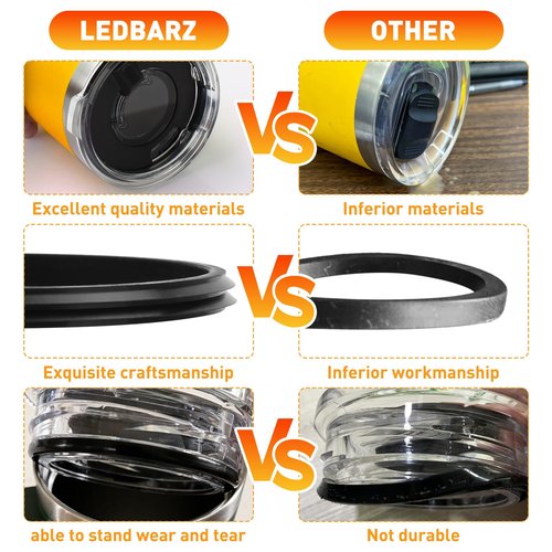 LEDBarz Replacement Rubber O Ring Seal Gaskets for Yeti Stainless Steel Vacuum Insulation Tumblers Spill Proof Lids(3 Pack)