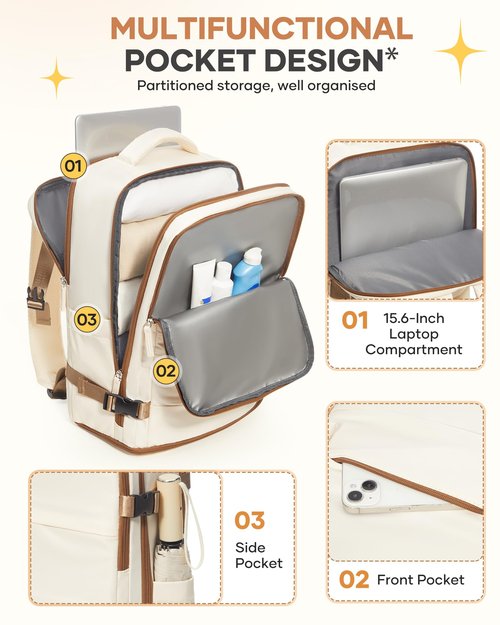 coofay Travel Backpack Carry on Flight Approved Mochila De Viaje Personal Item Travel Bag Backpacks for Travel Backpacks for Men Women Carry on Backpack for Airplanes 18x14x8 Inches Travel Bag