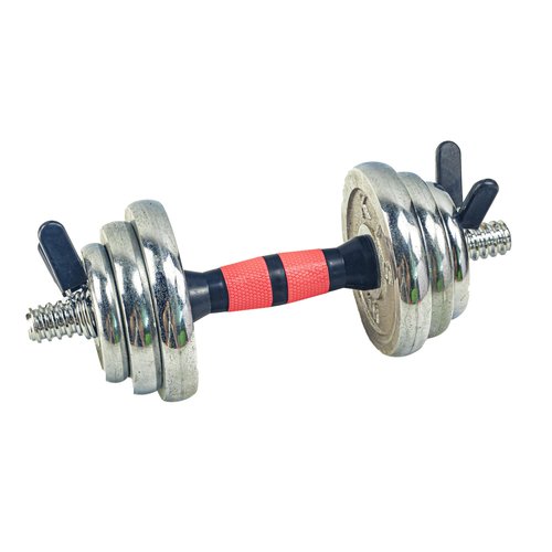 Rowland Harbor 38cm/14.9 Inch Pink&Black Threaded Dumbbell Durable Rubber Handles/Adjustable Dumbbell Bar Handles - Fit 1 inch Standard Weight Plate - Weightlifting Accessories - Sold in Pair