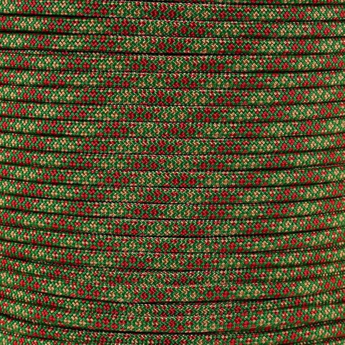 Paracord Planet Holiday Colors 550 Paracord – Great for DIY, Bracelets, and Lanyards – Noel (25 Feet)