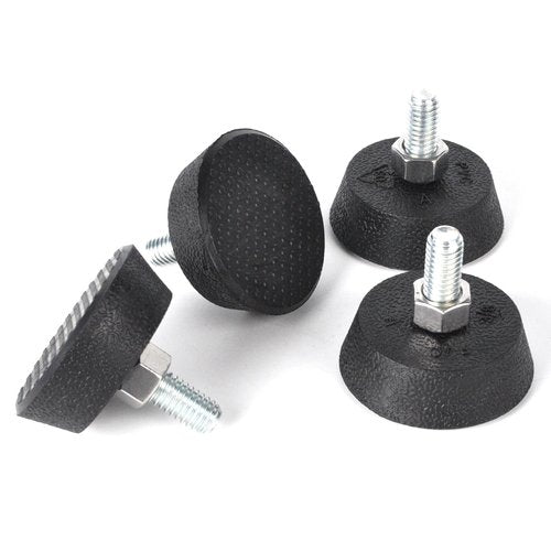 Anvpkun (4 Pack Upgrade 3/8" Spin Bike Foot Pads Compatible with Peloton Bike Replacement Parts Non-Slip Shock-Absorbing Leveling Feet with Sound-Proof Rubber for Exercise Bike Leveling