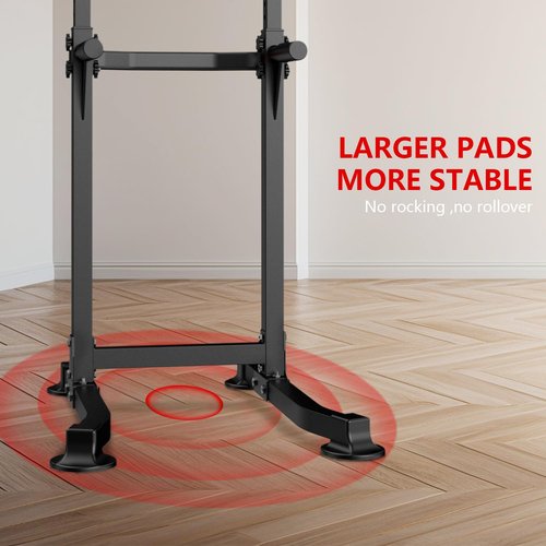 ZENOVA Pull Up Bar Dip Bar Power Tower Workout Dip Station Height Adjustable Free Standing Chin Up Bar Home Gym Equipment 300LBS Weight Capacity (Black)