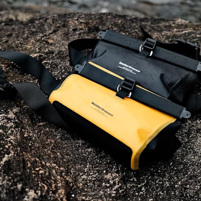 Waterproof Snorkeling Bag Waterproof Fanny Pack Waist Bag Canoe Kayaking Rafting Surfing Swimming Boating Paddle Board IPX8 (Black)