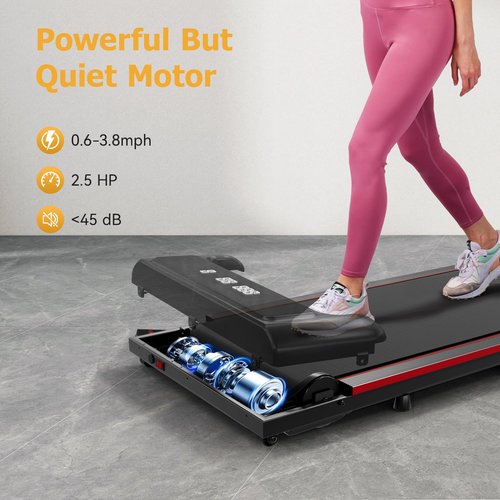 GTRACING Walking Pad Under Desk Treadmill for Home, Portable Treadmill with Remote Control, Jogging Machine 300 lbs Weight Capacity
