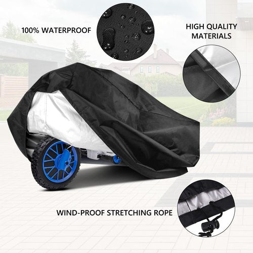 MUTUSHI Kids Motorcycle Bike Cover Heavy Craft Oxford Fabric Preschool Motorcycle Cover Waterproof Dustproof and UV Resistant 41" L x 25" W x 33" H Black