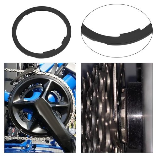 Create idea 2Pcs Bicycle Flywheel Cassette Spacer 1.8mm Flywheel Gasket Compatible with Shimano 8 9 10 11 Speed ??Mountain Bike 40.5x34.7mm Black