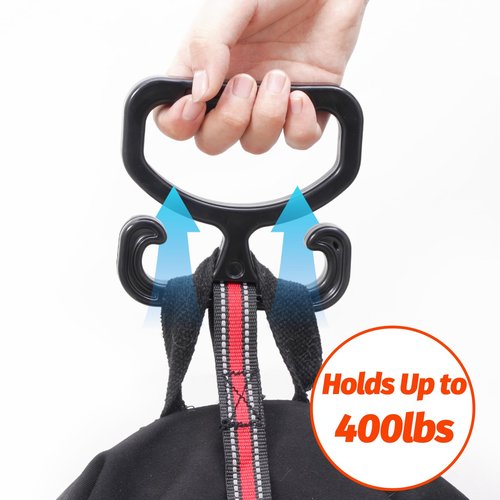 Deer Drag Harness, Heavy Duty Deer Dragging Rop - Sturdy Non-Slip Handle Paired with 66 Inch Nylon Reflective Rope - Includes Storage Bag