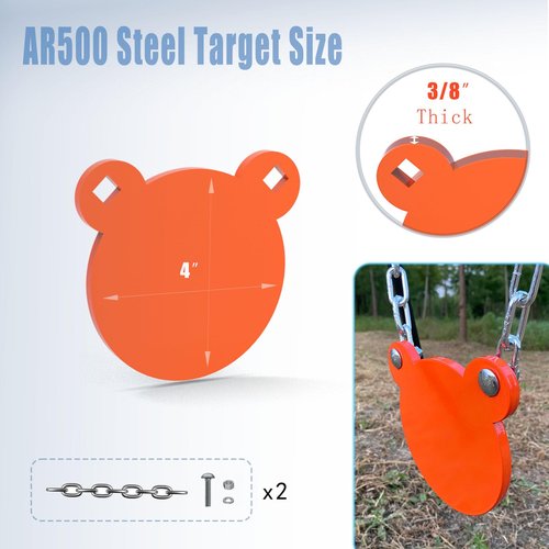 BLANCOHABIL 3/8" Thick 4" AR500 Steel Target - Your Ideal and Durable Partner for Shooting Practice