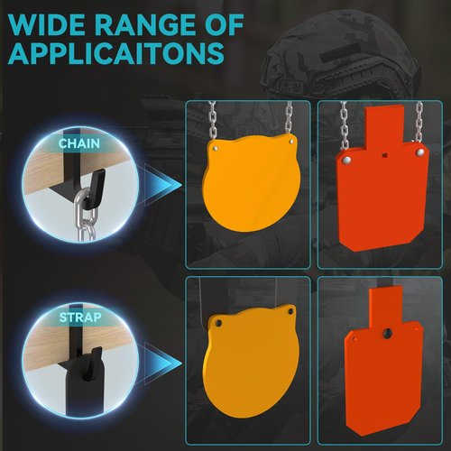 POOWEE 2x4 Target Hanger - Ar500 2x4 Target Stand Brackets, Plate Hangers,Ar500 Plate Shooting Bracket