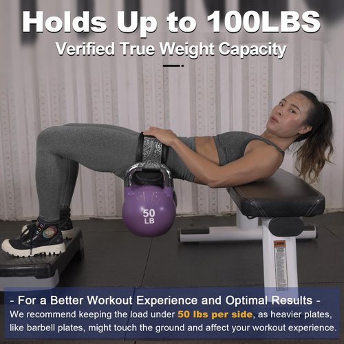 Coniflor Hip Thrust Belt with 3 Fabric Resistance Bands - Adjustable Fitness Belt for Dumbbells, Kettlebells, Plates - Support Up to 100 lbs - Upgrade Slip-Resistant Pad for Glute Workouts at Home Gym