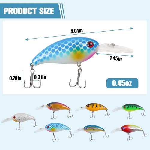 Deep Diving Crankbait Bass Fishing Lures Hard Baits Wobble Multi Jointed Swimbait for Freshwater Saltwater Trout Walleye Redfish Pike Catfish