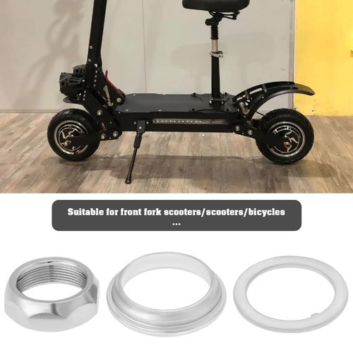 The Lord of the Tools 2 Sets Bicycle Headset Combo Scooter Front Fork Bowl Set for British Fork Scooters Compatible with Dolphin Scooters Silver