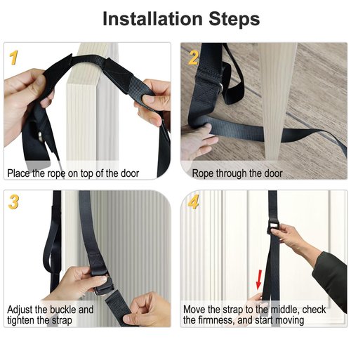 Door Anchor Strap for Resistance Bands: Portable Multi Point Resistance Band Door Anchor Strap Fitness Attachment for Gym & Home Workout