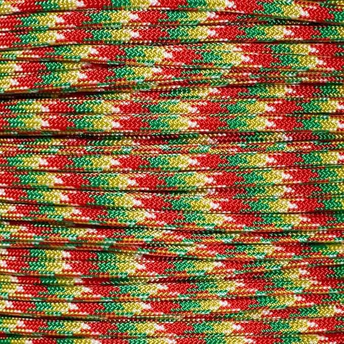 Paracord Planet Holiday Colors 550 Paracord – Great for DIY, Bracelets, and Lanyards – Santa Claus (100 Feet)