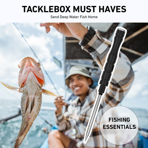 GOLDEN J Combination Fish Venting Tool Saltwater Fishing, Hidden Storage,Used to Vent Deep Sea Fish, Releasing Pressure and Allowing The Fish to Return to The Sea, an Essential Tool for The Angler