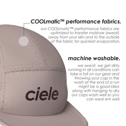 Ciele Athletics ALZCap Century SL - Premium SOFTflat Brim, Washable Moisture Wicking Running Hat with Sun Protection - Basa