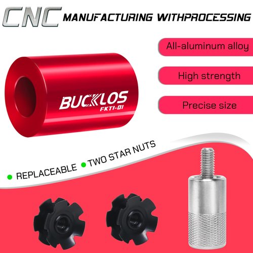 BUCKLOS Bike Bicycle Fork Star Nut Setting Install Tool for 1-1/8" Fork Tubes, with Replaceable Screws and Free Star Special Nuts Headset System Installer for Mountain Bicycle Road Bicycle MTB