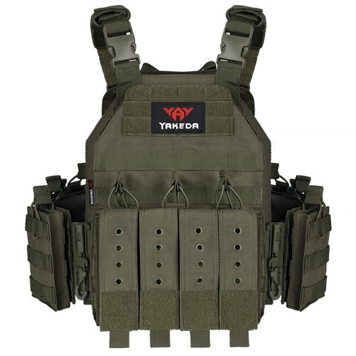 YAKEDA Quick Release Tactical Outdoor Vest for Adult (Green)